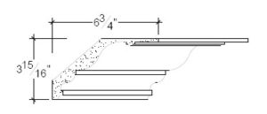 2D View image of Plaster Crown Moulding – DC503-225