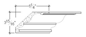 2D View image of Plaster Crown Moulding – DC503-225A