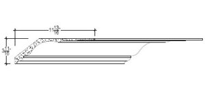 2D View image of Plaster Crown Moulding – DC503-225B