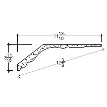 Side View image of Plaster Crown Moulding – DC503-225B
