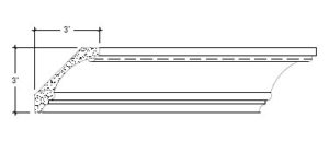 2D View image of Plaster Crown Moulding – DC503-236
