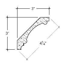 Side View image of Plaster Crown Moulding – DC503-236