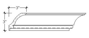 2D View image of Plaster Crown Moulding – DC503-242