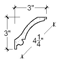 Side View image of Plaster Crown Moulding – DC503-242