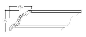 2D View image of Plaster Crown Moulding – DC503-243