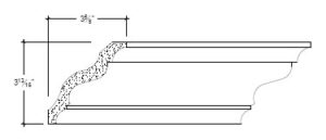 2D View of Plaster Crown Moulding – DC503-243B 2D View image of Plaster Crown Moulding – DC503-243B
