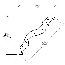 Side View of Plaster Crown Moulding – DC503-243B Side View image of Plaster Crown Moulding – DC503-243B