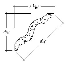 Side View image of Plaster Crown Moulding – DC503-243