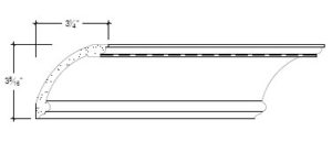 2D View image of Plaster Crown Moulding – DC503-248