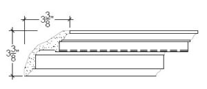 2D View image of Plaster Crown Moulding – DC503-261