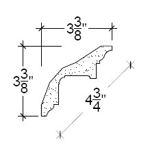 Side View image of Plaster Crown Moulding – DC503-261