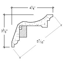 Side View image of Plaster Cornice – DC503-262