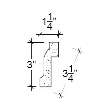 Side View of Plaster Crown Moulding – DC503-275 Side View image of Plaster Crown Moulding – DC503-275