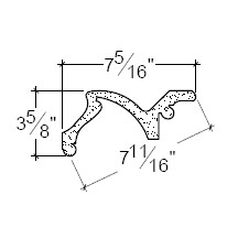 Side View image of Plaster Crown Moulding – DC503-278