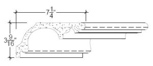 2D View image of Plaster Cove Moulding – DC503-291