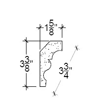 Side View image of Plaster Crown Moulding – DC503-298