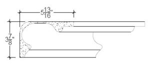 2D View image of Plaster Cove Moulding – DC503-303