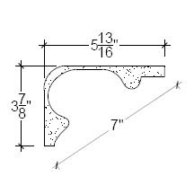 Side View image of Plaster Cove Moulding – DC503-303