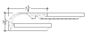 2D View image of Plaster Cove Moulding – DC503-304