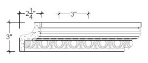 2D View image of Plaster Cornice – DC503-311