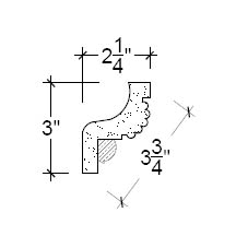 Side View image of Plaster Cornice – DC503-311