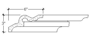 2D View of Plaster Crown Moulding – DC503-331 2D View image of Plaster Crown Moulding – DC503-331