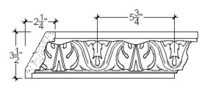 2D View image of Plaster Cornice – DC503-332