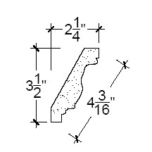 Side View image of Plaster Cornice – DC503-332