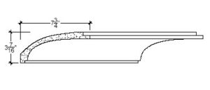 2D View image of Plaster Cove Moulding – DC503-340