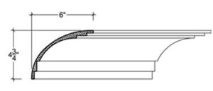 2D View image of Plaster Cove Moulding – DC504-010