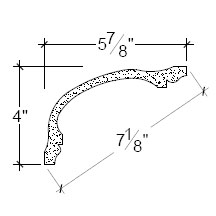 Side View of Plaster Cove Moulding – DC504-018 Side View image of Plaster Cove Moulding – DC504-018