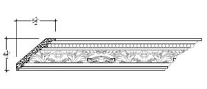 2D View image of Plaster Cornice – DC504-039