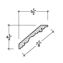 Side View image of Plaster Cornice – DC504-039