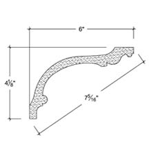 Side View of Plaster Cove Moulding – DC504-041 Side View image of Plaster Cove Moulding – DC504-041