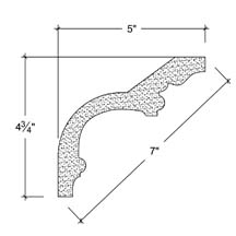 Side View of Plaster Cove Moulding – DC504-042 Side View image of Plaster Cove Moulding – DC504-042