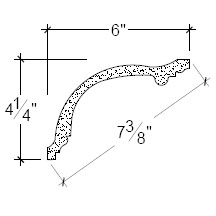 Side View of Plaster Cove Moulding – DC504-057 Side View image of Plaster Cove Moulding – DC504-057