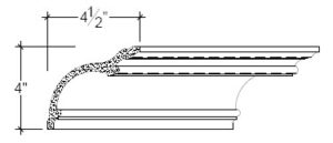 2D View of Plaster Cove Moulding – DC504-058 2D View image of Plaster Cove Moulding – DC504-058