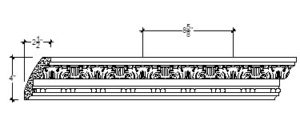 2D View of Plaster Cornice – DC504-076 2D View image of Plaster Cornice – DC504-076