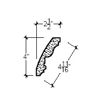 Side View of Plaster Cornice – DC504-076 Side View image of Plaster Cornice – DC504-076