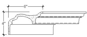2D View image of Plaster Cove Moulding – DC504-096