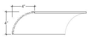 2D View of Plaster Cove Moulding – DC504-121 2D View image of Plaster Cove Moulding – DC504-121