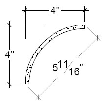 Side View of Plaster Cove Moulding – DC504-121 Side View image of Plaster Cove Moulding – DC504-121