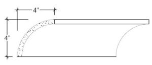2D View of Plaster Cove Moulding – DC504-121B 2D View image of Plaster Cove Moulding – DC504-121B