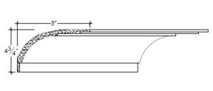 2D View image of Plaster Cove Moulding – DC504-129B