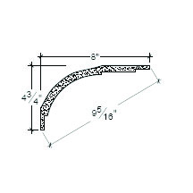 Side View image of Plaster Cove Moulding – DC504-129B