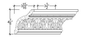 2D View image of Plaster Cornice – DC504-137