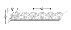 2D View image of Plaster Cornice – DC504-141