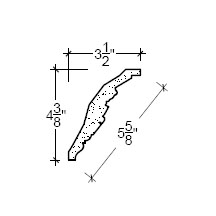 Side View image of Plaster Cornice – DC504-141