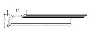 2D View of Plaster Cove Moulding – DC504-164 2D View image of Plaster Cove Moulding – DC504-164