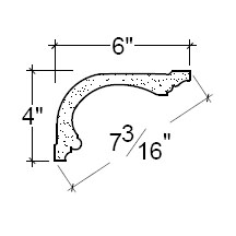 Side View of Plaster Cove Moulding – DC504-164 Side View image of Plaster Cove Moulding – DC504-164